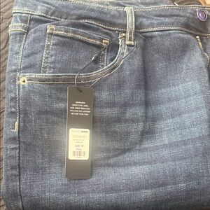 Fashion Nova High Rise Dark Blue Jeans